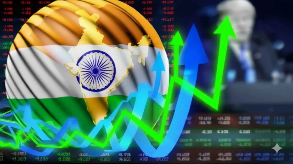 📈 Market Momentum Builds as Global Tensions Ease — Caution Advised Amid Technical Signals 2 Illustration of Nifty and Bank Nifty breakout with digital trading charts and global market sentiment